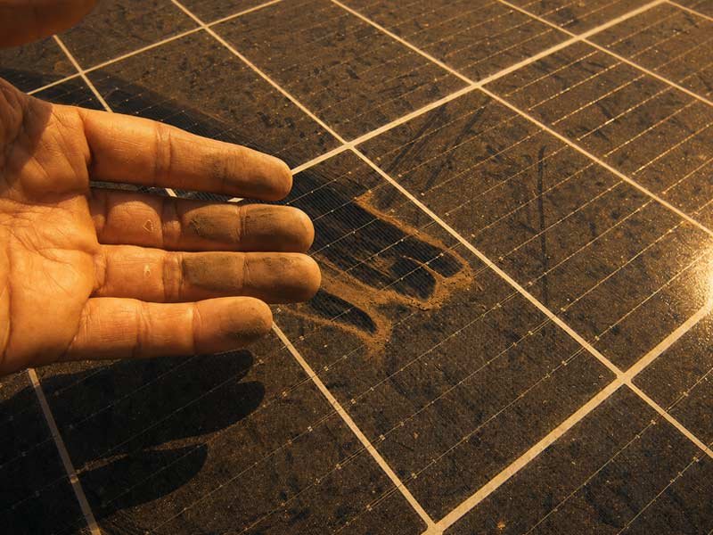 Inspección y revisión visual de instalación fotovoltaica