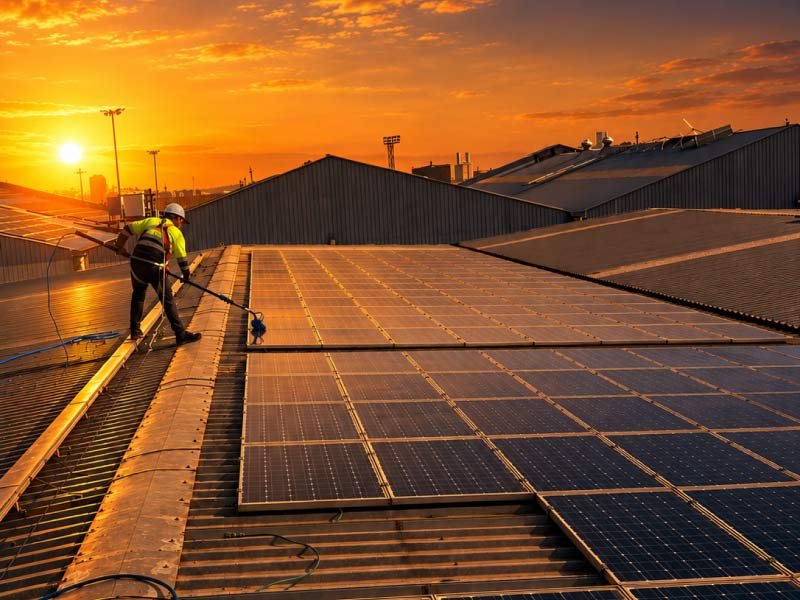 Limpieza técnica de placas solares